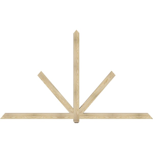 Ekena Millwork Kennewick Rough Sawn Timber Gable Bracket, Douglas Fir, 108"W x 63"H x 4"D x 4"F, 14/12 Pitch GBW108X63X0404KEN00RDF - main